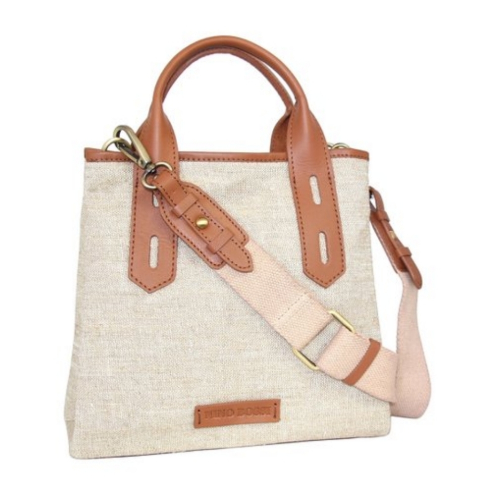 Nino Bossi Alisha Linen Satchel Bag